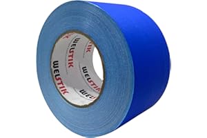 WELSTIK Gaffer Tape Blue,3" X 60 Yards,Heavy Duty Gaffers Floor Tape Matte Finish for Film Schools, Broadcasting Classes, Box-Sealing, Multipurpose,Non-Reflective Easy to Rip