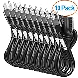 Aurum Cables 3 Ft Power Extension Cord - Electrical Power Cord - 16AWG Power Extension Cable Cord - SJTW NEMA 5-15P to NEMA 5-15R - ETL Listed - 10 Pack