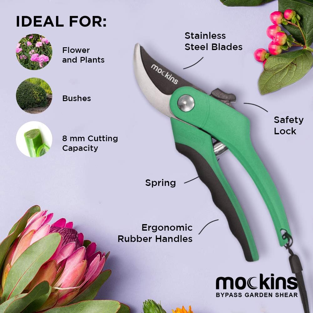 mockins professional heavy duty garden pruning shears