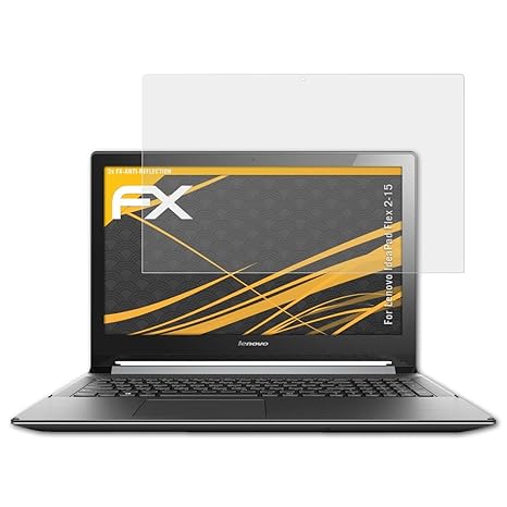 atFolix Panzerfolie kompatibel mit Lenovo IdeaPad Flex 2-15 Schutzfolie, entspiegelnde und stoßdämpfende FX Folie (2X)