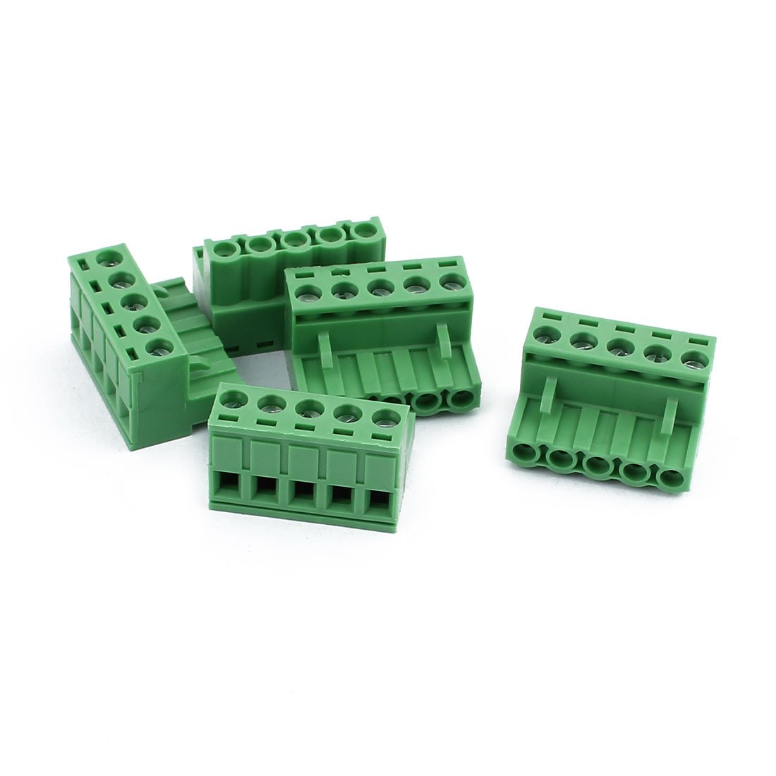 Sourcingmap 5Pcs 300V KF2EDGK 5.08mm Pitch 5-Pin PCB Screw Terminal Block Connector