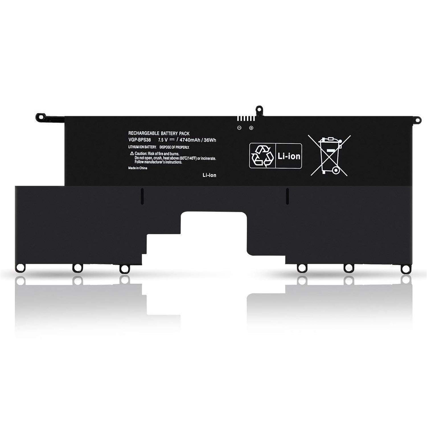 VGP-BPS38 Laptop Battery Replacement for Svp13 PRO11 PRO13 Series SVP1322BPXB SVP1322DCXS SVP132A1CL SVP132A1CU SVP132A1CU SVP13218SC SVP13217SC SVP112100C P132200C P11226SCBI(7.5V 4740mAh 36Wh)