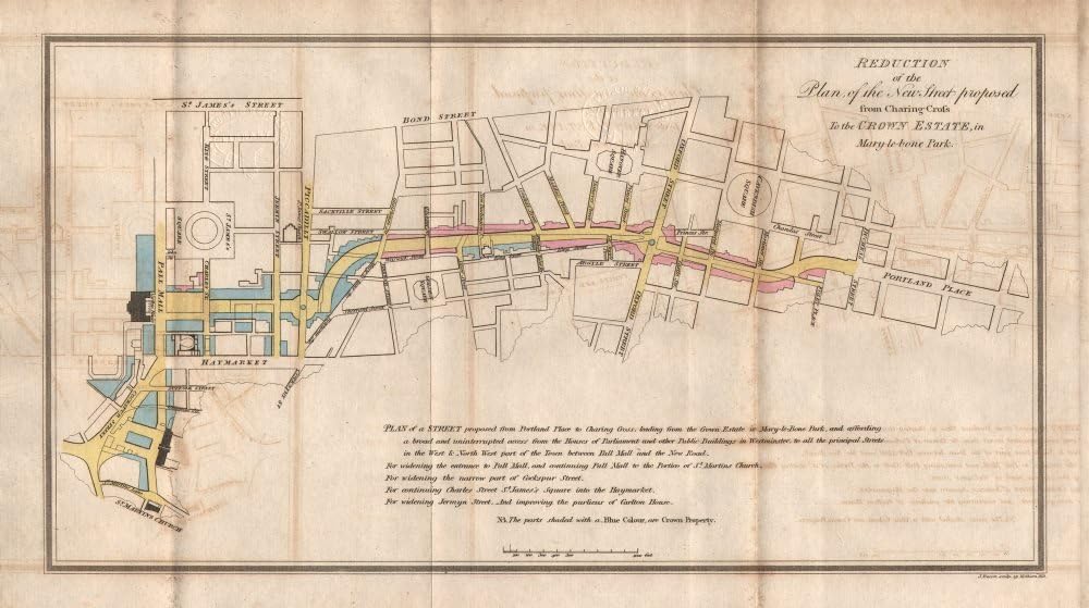 picture Regent Street London Map john nash s regent street plan of the