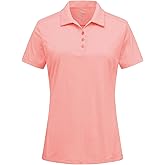 BGOWATU Women's Polo Shirts Golf Tennis Shirts Short Sleeve 3 Buttons Collared Casual Top UV Sun Protection Dry Fit