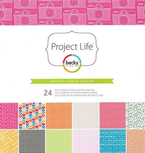 Project Life By Becky Higgins 12x12 Designer Paper Collection - Kiwi Edition