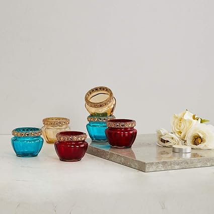 Home Centre Zarin Round T-Light Holders- Set of 6