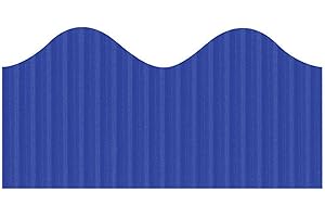 Bordette-37206 Pacon Scalloped Decorative Border, 2-1/4 in X 50 ft, Royal Blue - 067119