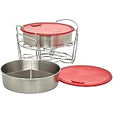 Instant Pot Official 8-Piece Cook/Bake Set, Versatile and Durable, Compatible with 6-Quart and 8-Quart Cookers, Red, Excellent for Cooking, Baking, Storing, and Reheating, BPA-Free and Heat Resistant
