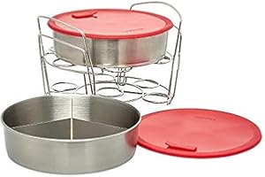 Instant Pot Official 8-Piece Cook/Bake Set, Versatile and Durable, Compatible with 6-Quart and 8-Quart Cookers, Red, Excellen