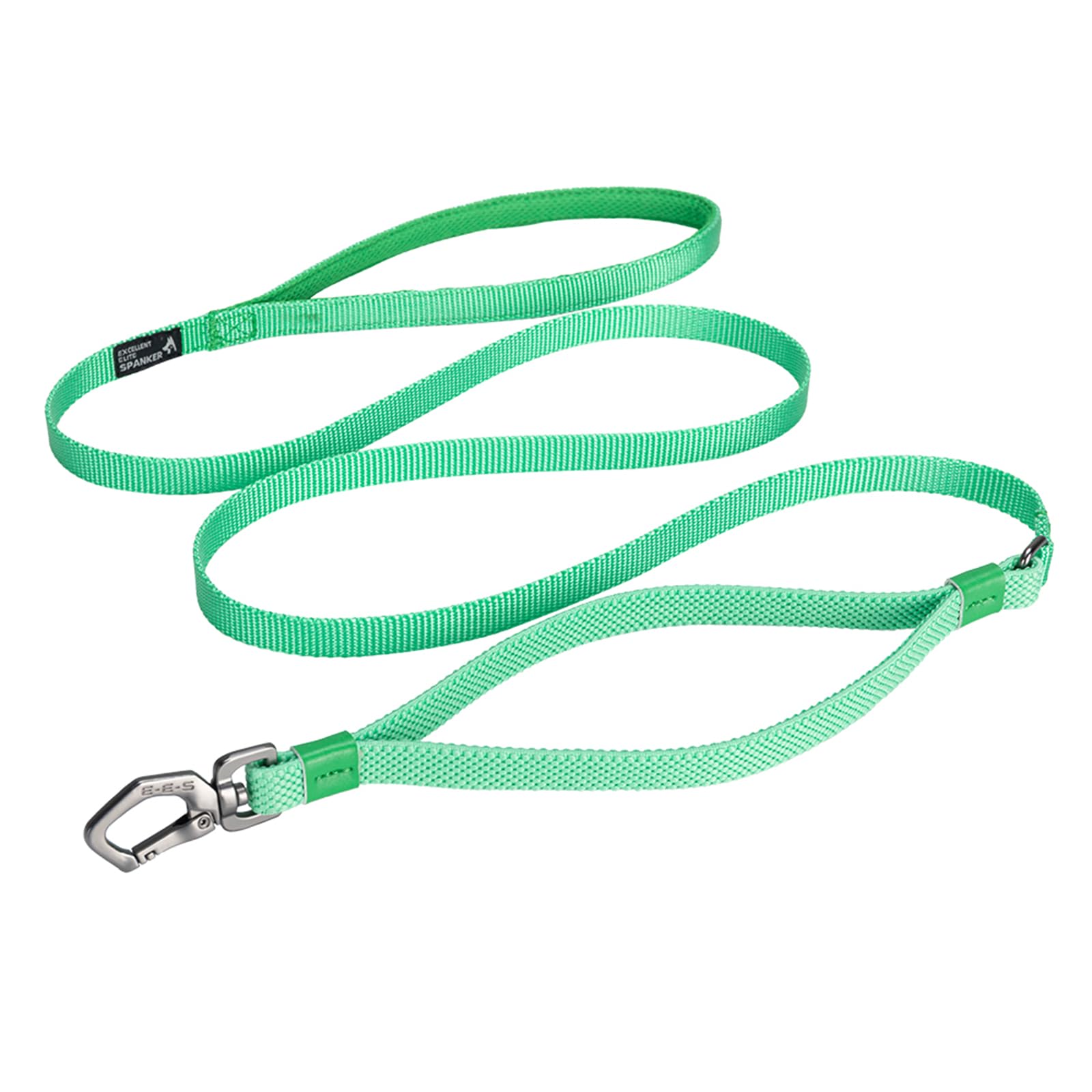 EXCELLENT ELITE SPANKER Nylon Dog Leash Basic Style 5 Feet Long 1/2" Wide Rope for Small Pets Dogs and Cats Training and Walking（Green）