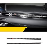 Real Carbon Fiber Dashboard Trim for Toyota GR Supra A90, Black with Letter | Self-adhesive stick-on design no drilling, DIY interior carbon retrofit for quick cockpit refresh