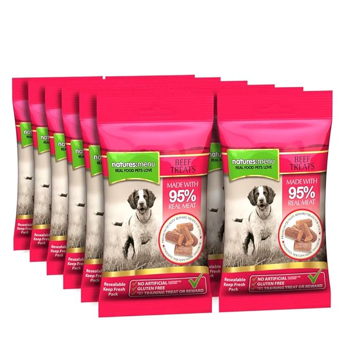 Natures Menu Real Meaty Treats with Beef, 12 x 60 g Amazon.co.uk Pet