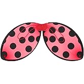 minkissy Foldable Ladybug Wings for Kids 26.77 Inch Red Insect Costume Accessory Lightweight Dress up Prop for Halloween and Parties