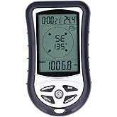 Kodrily Digital Altimeter, Digital Compass, Hiking Thermometer, Barometer 8 in 1 for Hiking Outside -2300 to 29500FT 1100MBAR, 300mbar to 1100mbar