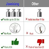 Jiaweixiang 24 Pack Heavy Duty Transparent Self Adhesive Hooks 33lb view 4