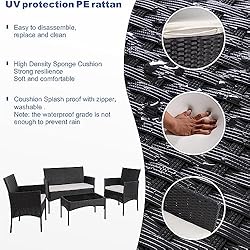 Shintenchi 4 Piece Outdoor Patio Furniture