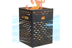 YFUG GO Yamadao 30 Inch 63 Gallon Ultra Thick Burn Barrel Burn Drum for Yard Waste Incinerator Barrel Burn Cage for Paper Leaf Trash Wood Backyard Bonfire (NO Bottom)