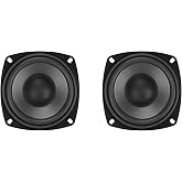 Car Speakers, Pack of 2 400W High Powered Car Loudspeakers Midrange System External Magnetic Type Coaxial 4 in Car Loudspeakers Replacement for Car Truck Traveling Driving, Black
