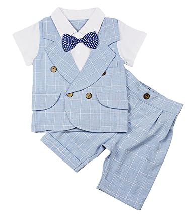Lukis Baby Jungen Strampler Smoking Kleinkind Gentleman Anzug Taufkleidung