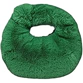 XPONNI Fuzzy Dumpling Bags, Cute Fluffy Y2k Handbags, Soft Knotted Faux Fur Bags with Zipper