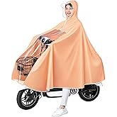 HAOHIZE Electric Scooter Rain Poncho, Cycling Rain Poncho Waterproof Reusable Unisex Bicycle Full Body Long Rain Coat Bicycle Long Rain Cape for Adults