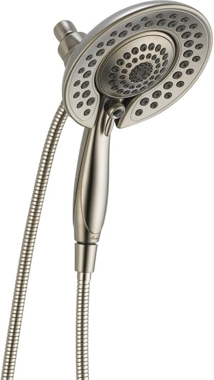 Delta Faucet 5 Spray Touch Clean In2ition 2 In 1 Dual Hand Held Shower Head With Hose Stainless 58569 Ss Pk Amazon Com