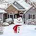 iBaseToy Snowman Making Kit - Includes Hat Scarf Carrot-Nose Tobacco Pipe and Black Dots for Eyes Mouth Buttons