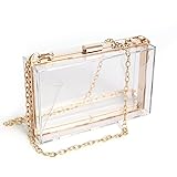 WJCD Women Clear Purse Acrylic Box Clutch