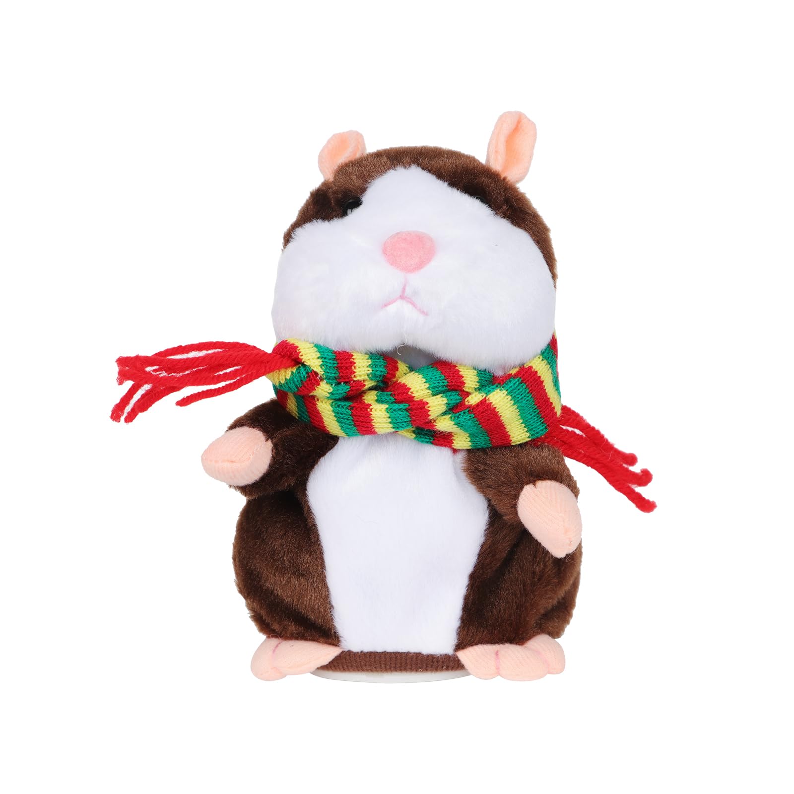 Talking Hamster Toy Pet Repeats What You Say Electronic Plush Sound Recording Doll For Boys Girls Christmas Birthday New Year's Gift (Brown)