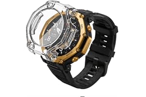 [2 Pack] Case for Amazfit T-Rex 3 Pro 48mm Outdoor Smart Watch, FJIASTB Rugged PC Cover Built-in Screen Protector, Shockproof