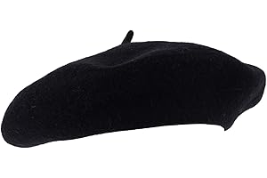 ZAKIRA Wool French Beret for Men and Women in Plain Colours
