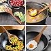 Wooden Cooking Utensils,Wooden Spoons for Nonstick Cookware,Organic Wood Cooking Spoons Kitchen Utensil with Spatula (Wenge 4 Pack)
