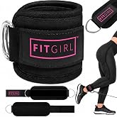 FITGIRL Ankle Strap for Cable Machine &ndash; Premium Padding and Comfort for Cable Exercise Machines, Cable Exercise Attachment for Home &amp; Gym, Glute Workouts - Kickbacks, Leg Extensions, Hip Abductors
