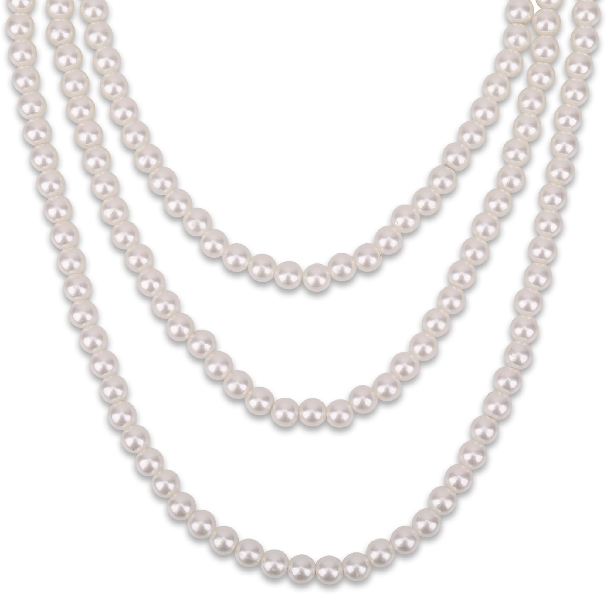 WedDecor 150cm Long Vintage Pearl Necklace 2pcs - Artificial Bead Choker for Brides, Necklace 1920s, Wedding Fashion, & Party Accessories, Elegant Bridal Necklaces for Women