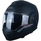 Full Face Motorcycle Helmet DOT Approved, 180&deg; Reversible Chin Guard Modular Pilot Helmet with Anti-Fog Dual Visors for Adult Men Women