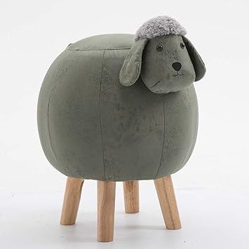 YQGOO Ottoman Animal, Taburete otomano tapizado Redondo para pies
