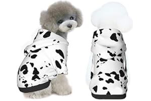 CMREAEC Dog Dalmatian Costume Dalmatian Print Dog Hoodie Pet Clothes Sweaters, Dog Sweater Hoodie Sweatshirts Pullover Cat Jackets Soft Cotton Coat for Large Medium Small Dogs Boy Girl (Large)