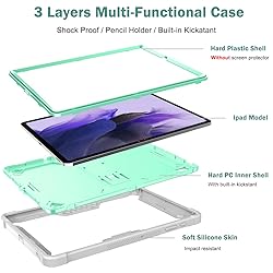 Dteck Galaxy Tab S8+/S7+/S7 FE 5G Tab Case with Pen