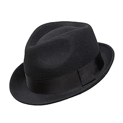 Home Prefer Men's Wool Felt Winter Hat Short Brim