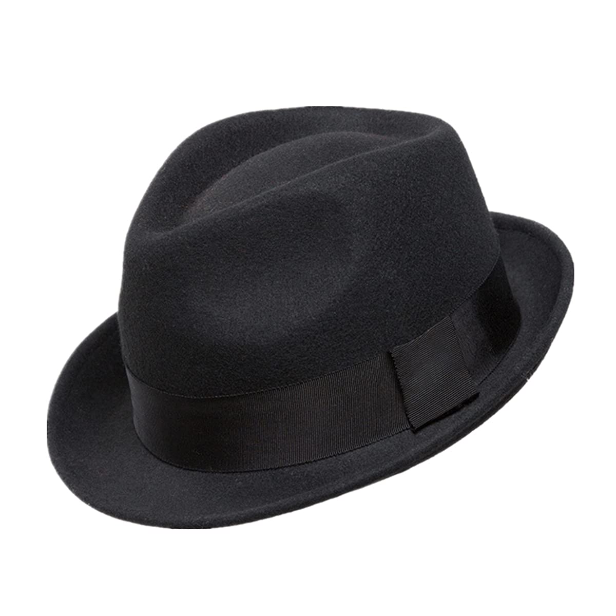 Home Prefer Men's Wool Felt Winter Hat Short Brim