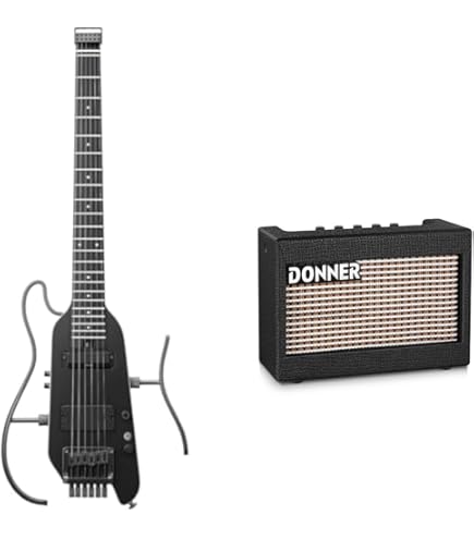 Donner HUSH-X Pro コンパクトエレキギター HUSH-X PRO Multi-Effects Electric Guitar for Travel Donner