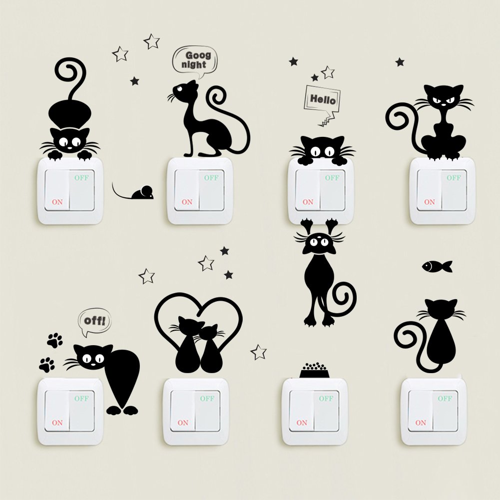 Bebe Puericulture Domybest Mignon Chat Amovible Stickers Muraux Stickers Salon Accueil Enfants Chambre Decor La Chambre De Bebe Ram Mount Co Uk