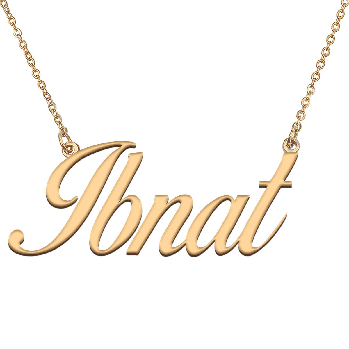 HUAN XUN Customized Custom Simple Any Name Necklace