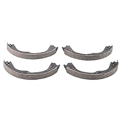 TRQ Rear Parking Brake Shoe Set Compatible with