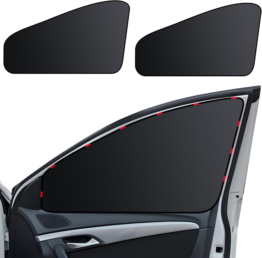 ZATOOTO Car Window Shades 2Pcs Magnetic Sunblock Privacy Black Universal