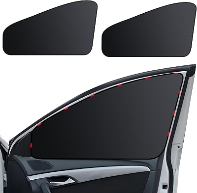 ZATOOTO Car Window Shades 2Pcs Magnetic Sunblock Privacy Black Universal