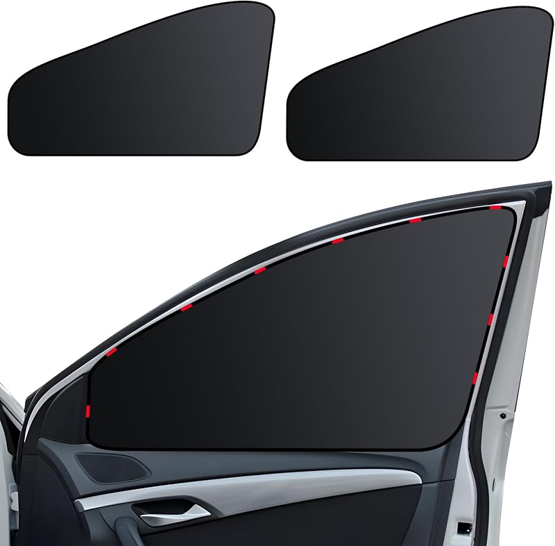 ZATOOTO Car Window Shades 2Pcs Magnetic Sunblock Privacy Black Universal