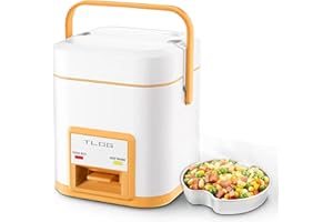 [New Version] TLOG Mini Rice Cooker 2.5-Cup Uncooked(5-Cup cooked), 1.2L Small Rice Cooker for 1-2 People, Portable Travel Ri