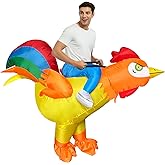 Stegosaurus Inflatable Chicken Costume for Adult Ride On Chicken Costume Funny Halloween Costumes For Men Women Rooster Blow up Costumes