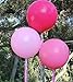 PMU Premium Latex Balloons - Jumbo Size Balloons for Birthdays, Wedding Parties, Baby Shower, Indoor & Outdoor Party Events & Decoration Supplies - Made in USA, 36 Inch Baby Pink, Pkg/3